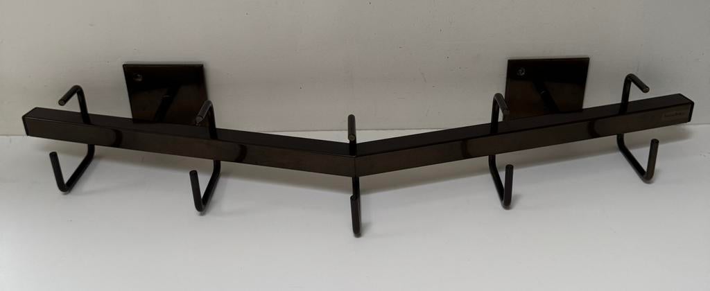 Design Klassieker: Bony Design Wandkapstok (5 haken) – Brons, Zo goed als nieuw, Minder dan 100 cm, Metaal, Ophalen