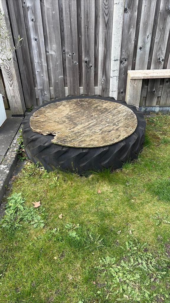 Tractor band zandbak, Ophalen, Gebruikt