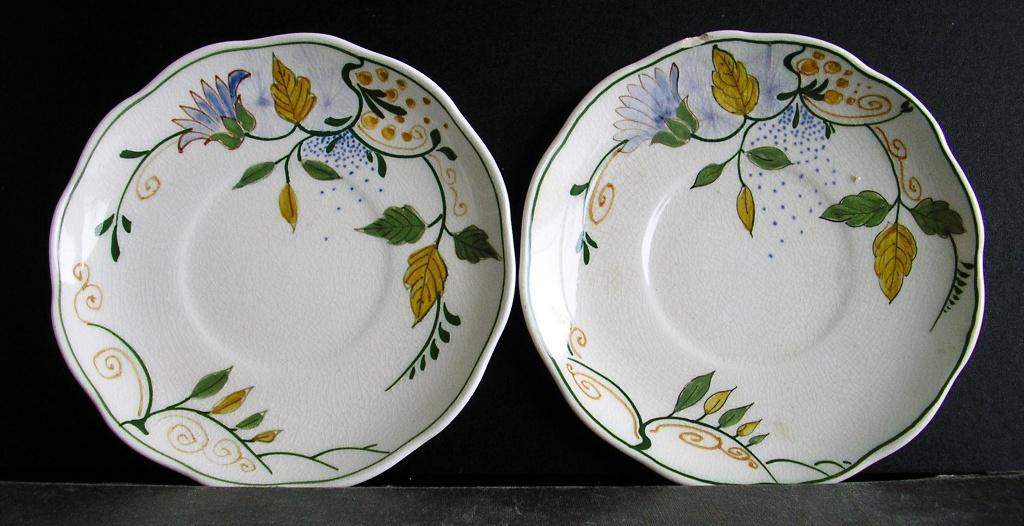 2 Schoteltjes Plateelbakkerij Zuid Holland decor Juliette, Antiek en Kunst, Antiek | Keramiek en Aardewerk, Ophalen of Verzenden