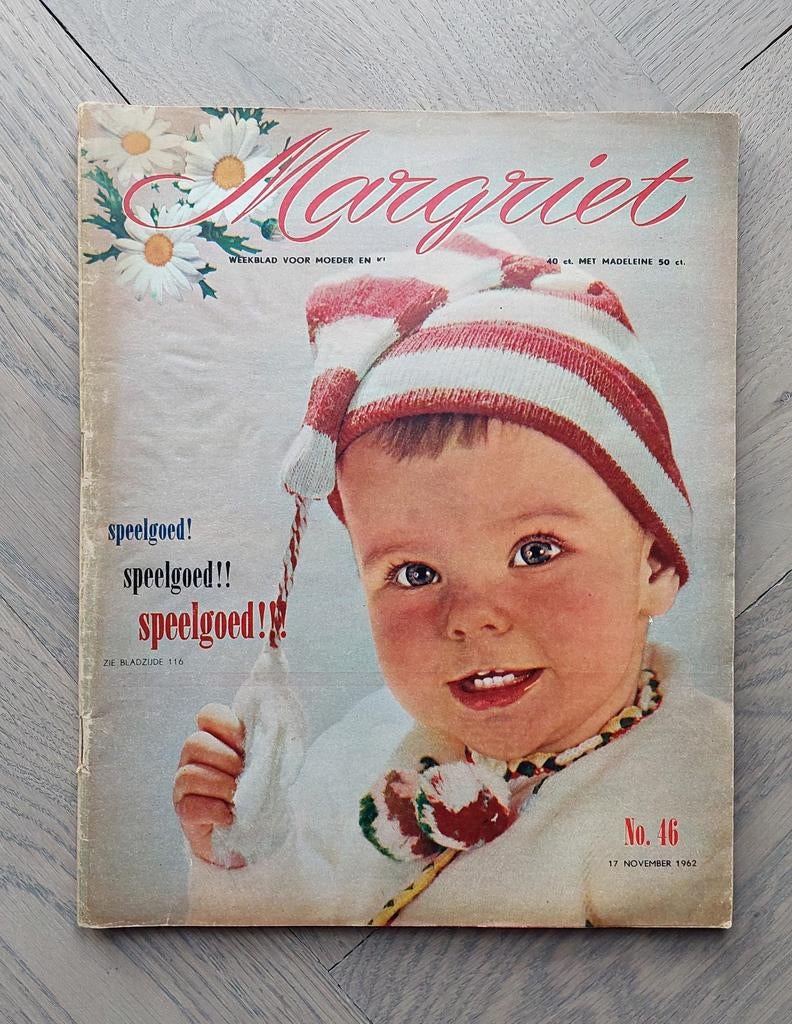 Vintage Margriet Nr 46 17 november 1962, Verzamelen, Ophalen of Verzenden, 1960 tot 1980, Tijdschrift