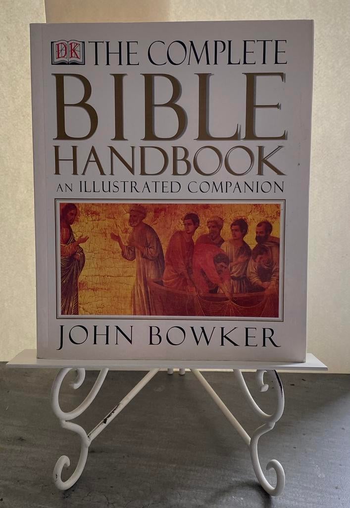 Metalen witte standaard met handboek Bijbel, Ophalen of Verzenden