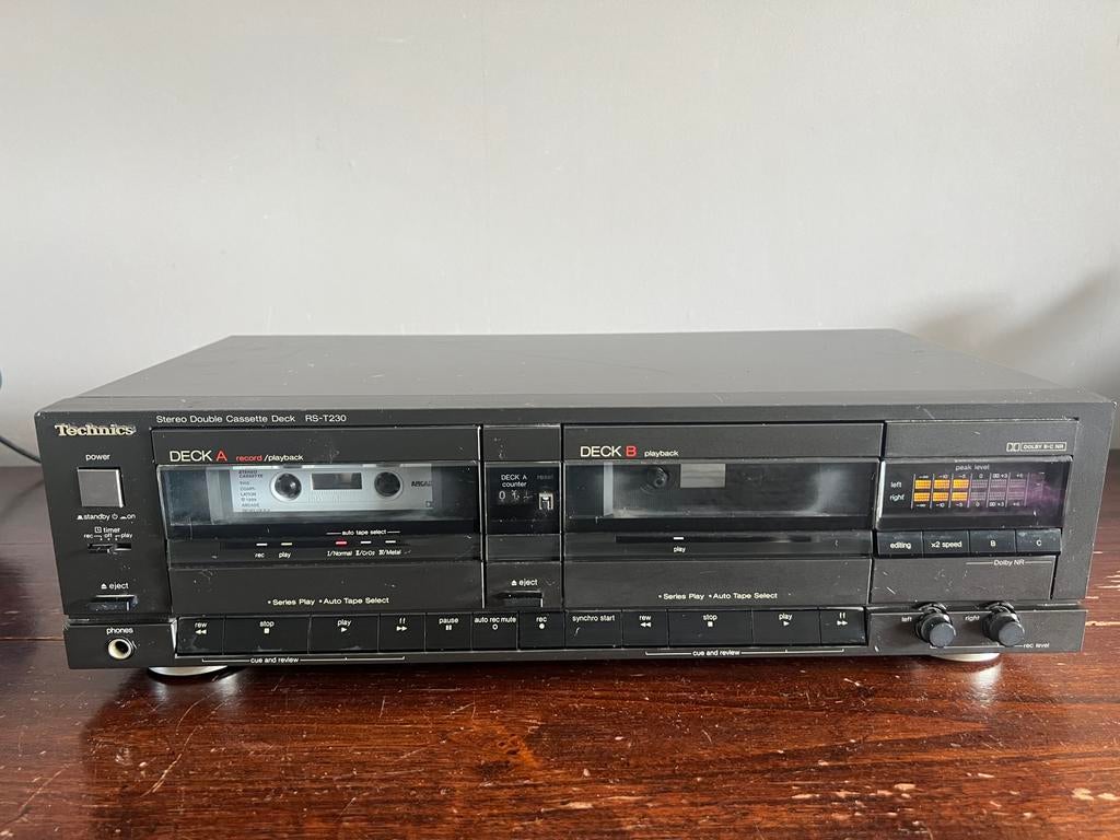 Technics RS-T230 Stereo Double Cassette Deck, Ophalen of Verzenden, Dubbel, Overige merken, High speed dubbing