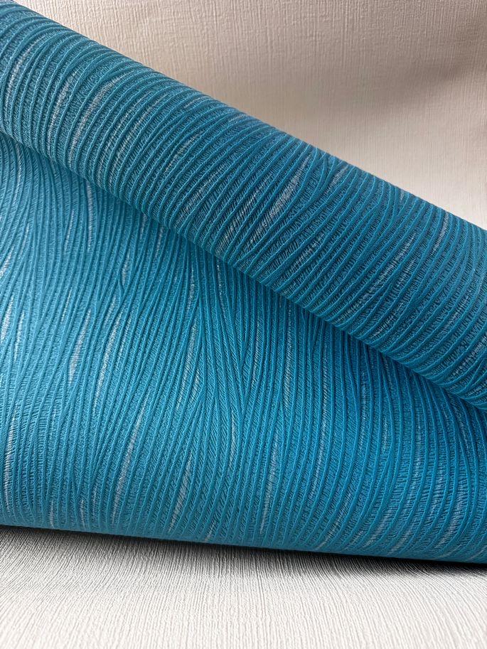 Structuur Profiel Vinyl Behang Turquoise Blauw