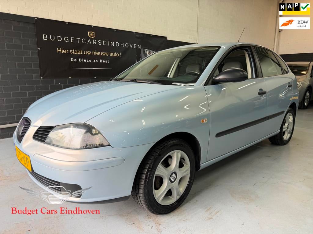 Seat Ibiza 1.4-16V Stella Nap/5Drs/Airco/APK 07-5-2027!, Voorwielaandrijving, Gebruikt, Elektrische ramen, Blauw
