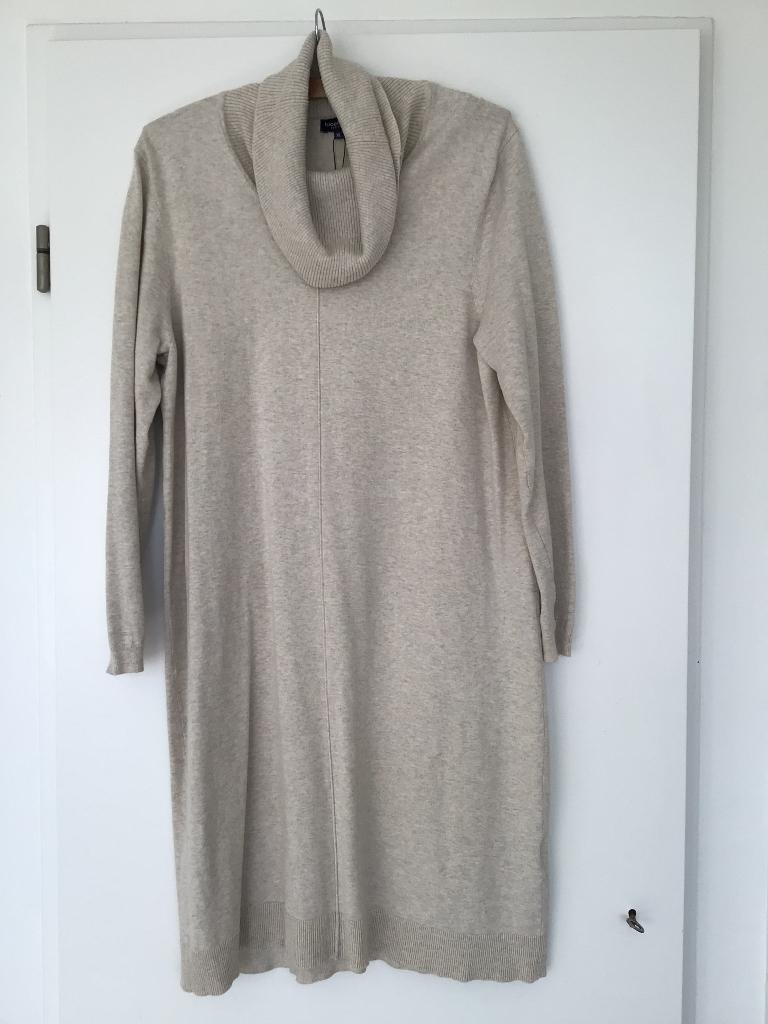 Bloomings  Jurk XL Beige met col plus kaartje nieuw, Beige, Maat 46/48 (XL) of groter, Ophalen of Verzenden, Zo goed als nieuw