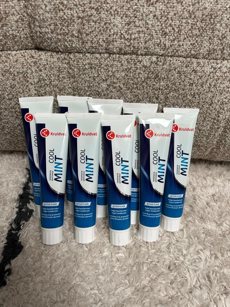 8x Kruidvat Cool Mint Tandpasta - Nieuw en Ongeopend, Sieraden, Tassen en Uiterlijk, Uiterlijk | Mondverzorging, Ophalen of Verzenden