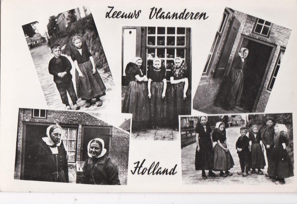 zeeuws  vlaanderen   met  de bekende  klederdracht 1960, Verzamelen, Ophalen of Verzenden, Voor 1920, Noord-Brabant