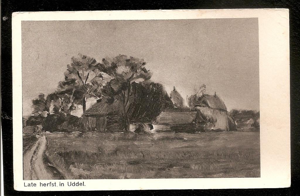 Uddel, Late herfst in Uddel, Ophalen of Verzenden, 1920 tot 1940, Ongelopen, Gelderland