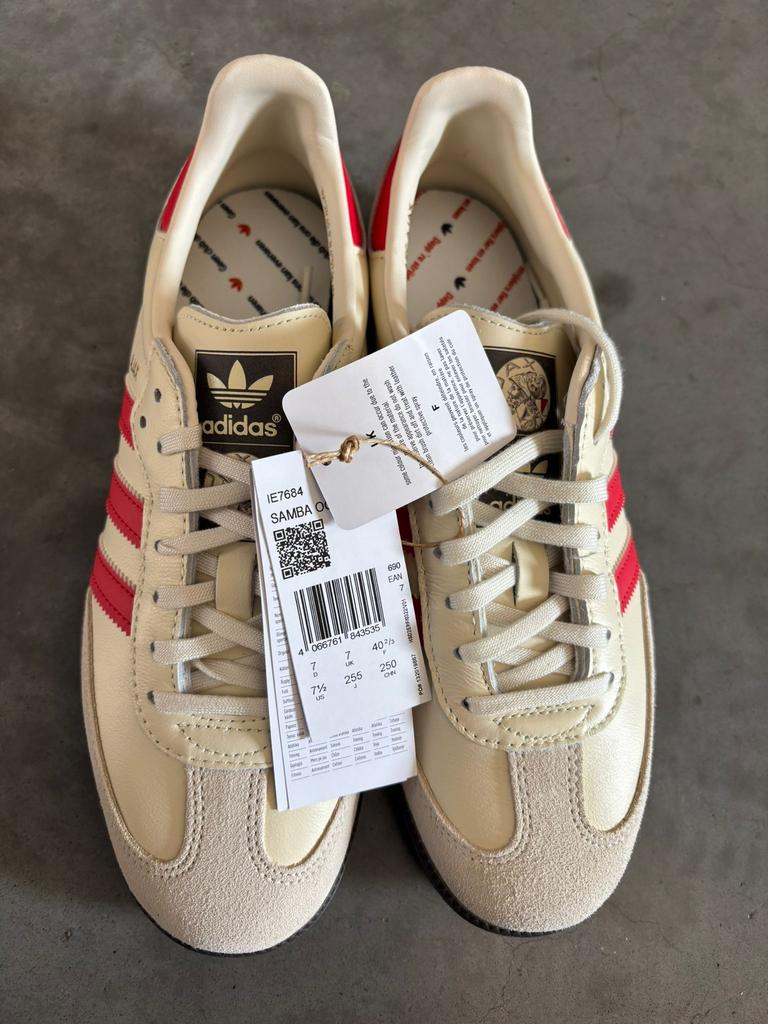 Adidas Samba AJAX editie 40 2/3, Verzenden, Nieuw, Sneakers of Gympen