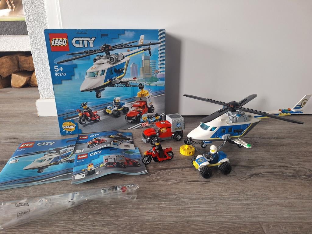 LEGO City Politie Helikopter Achtervolging set 60243, Compleet, City, Lego, Ophalen of Verzenden