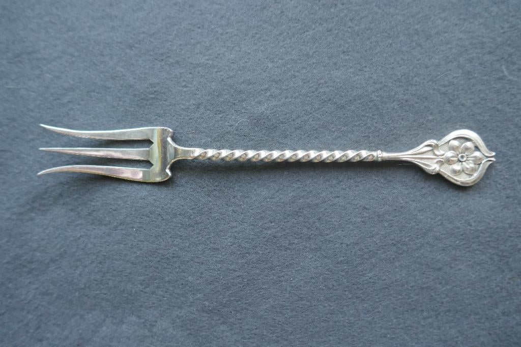 Gerritsen amsterdam zuurvork bloem uiteinde mt = ag3, Ophalen of Verzenden, Zilver