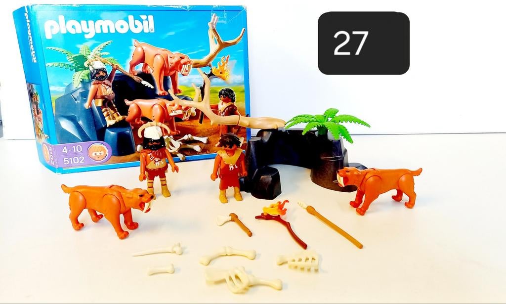 Playmobil tijgers sabeltandtijgers compleet in doos, Ophalen of Verzenden, Zo goed als nieuw, Complete set