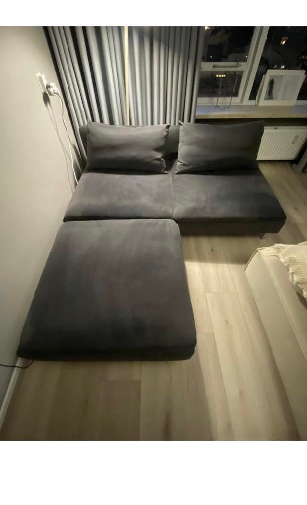 Soderhamn bank met chaise lounge, Ophalen of Verzenden, Zo goed als nieuw, Tweepersoons