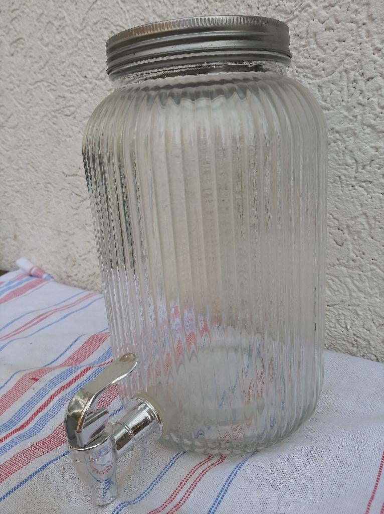 Glazen wijn / limonade tankje voor feestje, Hobby en Vrije tijd, Ophalen, Nieuw, Feestartikel, Overige