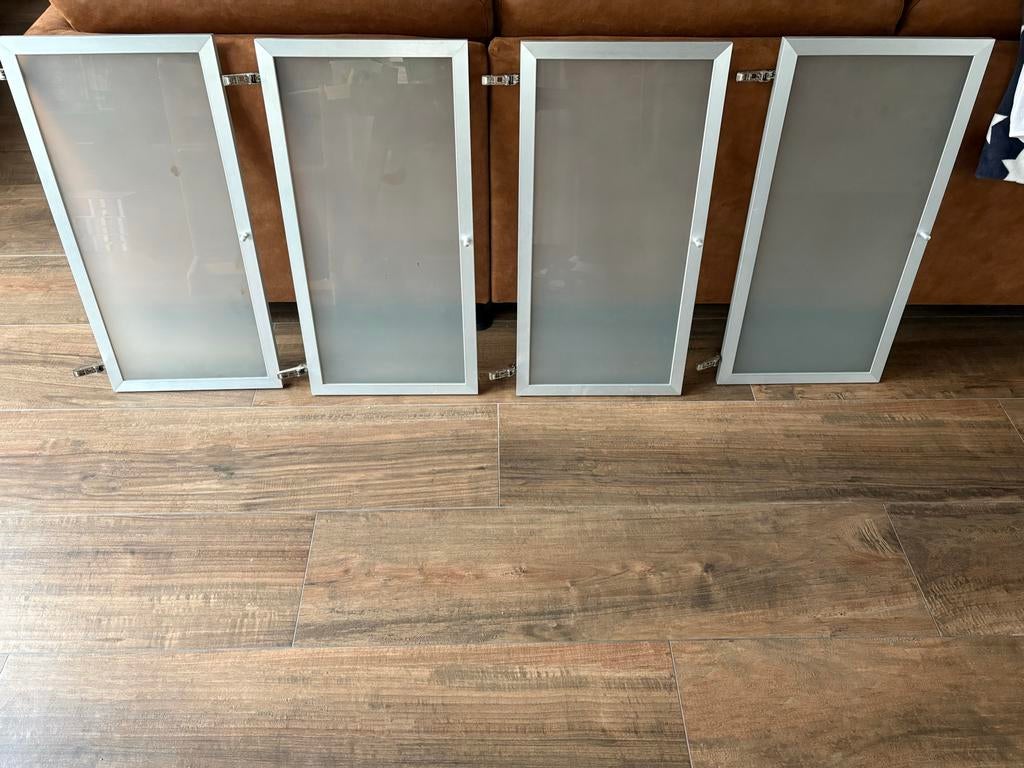 4 IKEA Effektiv deuren met mat glas, 40x80 cm, Ophalen, Gebruikt