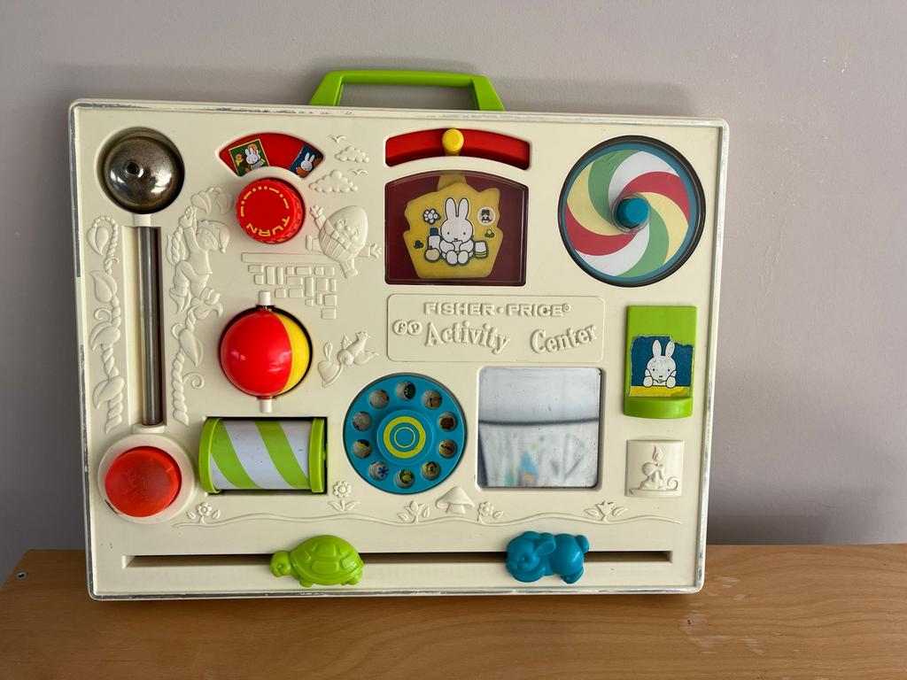 Fisherprice activity bord |Jaren 90 Vintage | box speelgoed, Ophalen of Verzenden, Zo goed als nieuw, Speelset