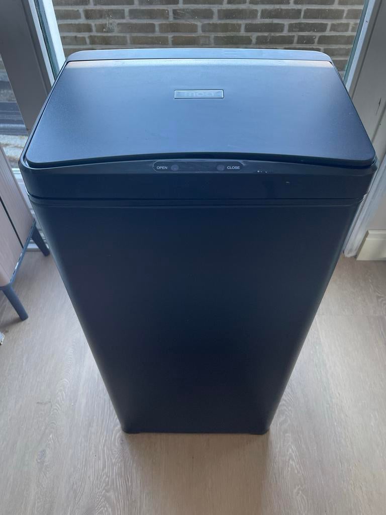 MOA Sensor Prullenbak 50L - Soft Close - Zwart, 40 liter of meer, Ophalen, Zo goed als nieuw, Rvs