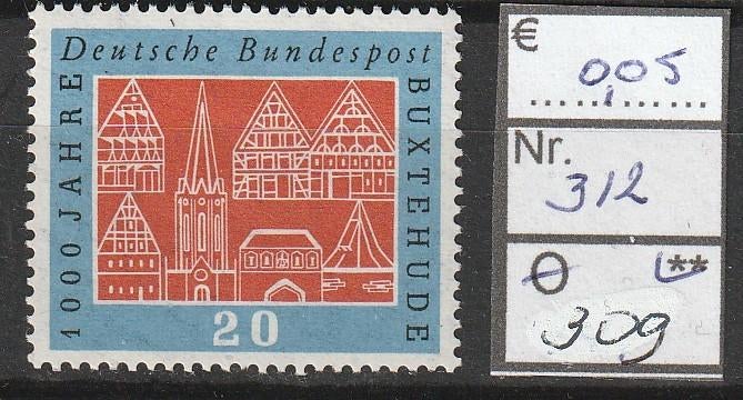 Bund Buxtehude Michel 312 Nr.309p, Verzenden, BRD, Postfris