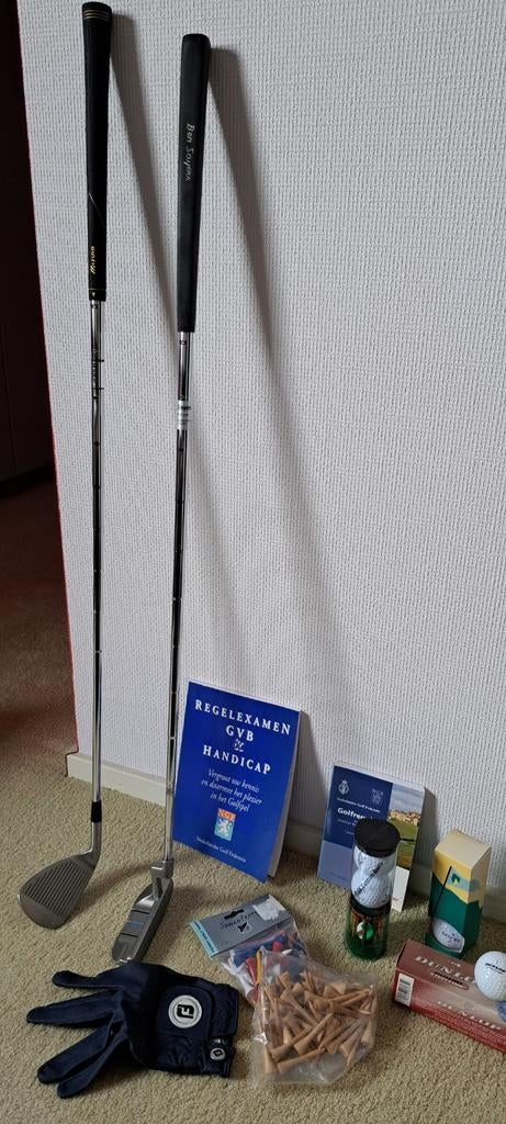 Golfclubs: putter, chipper + accessoires (z.g.a.n.), Ophalen, Zo goed als nieuw, Set, Overige merken