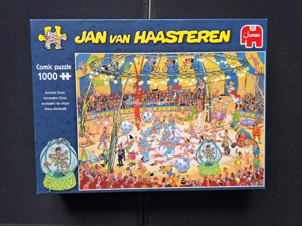 Jan van haasteren puzzel 1000 stukjes Acrobaten circus, Ophalen of Verzenden, 500 t/m 1500 stukjes, Zo goed als nieuw