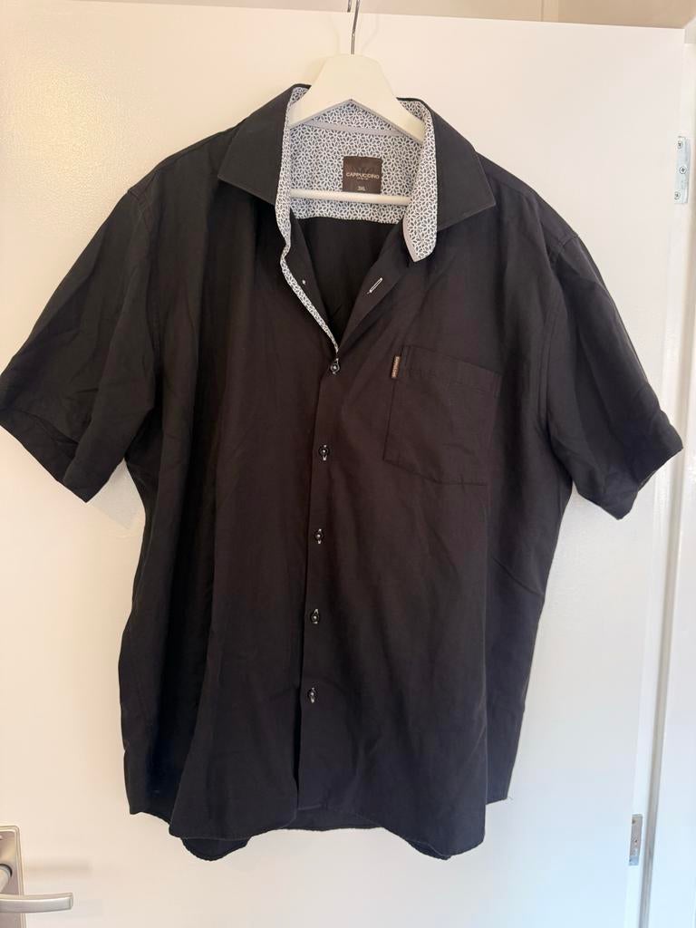 Cappuccino Italia Zwart Heren Overhemd Maat 3XL, Ophalen of Verzenden, Zo goed als nieuw, Zwart, Overige halswijdtes