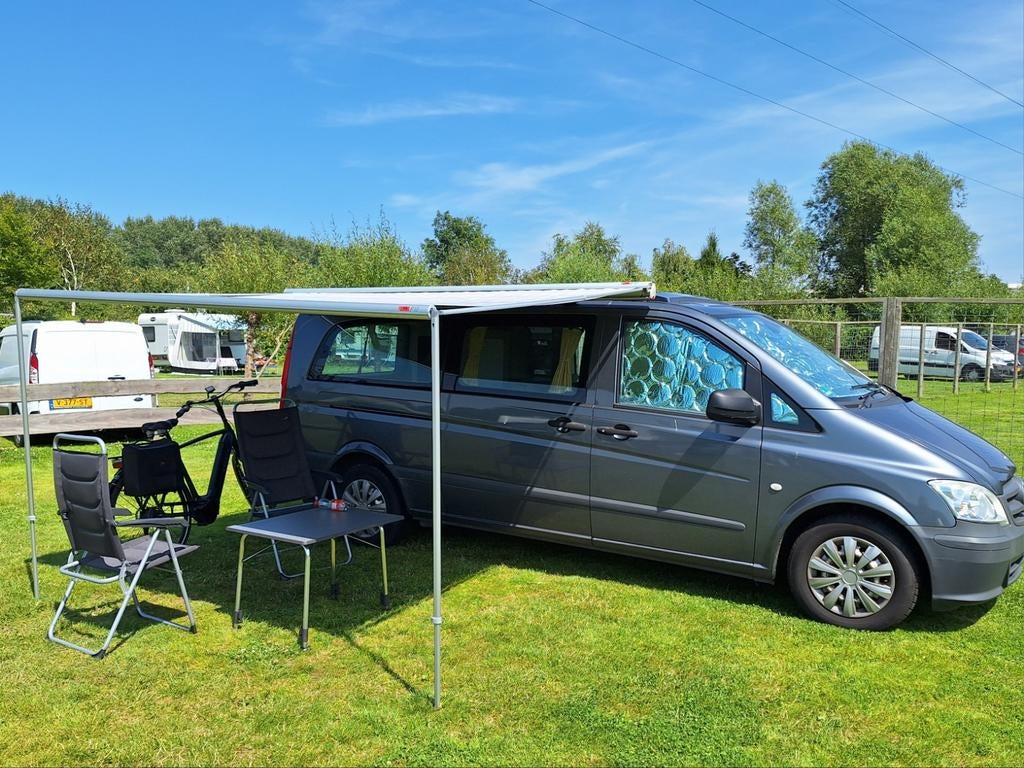 Buscamper Mercedes Vito 110 CDI 343 te koop., Buscamper of Camperbus, Tot en met 2, Mercedes-Benz, Koelkast