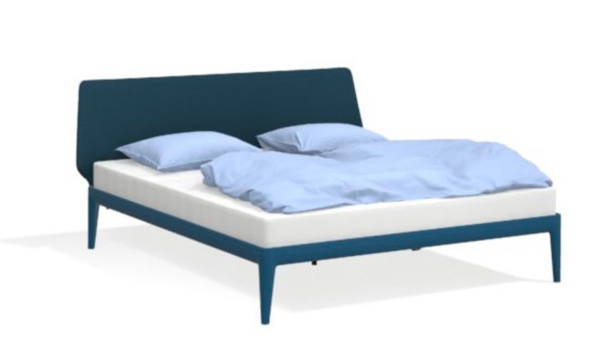 Auping Essential 180x200 Royal Blue & Gestoffeerd Hoofdbord, Verstelbaar, Blauw, Tweepersoons, Ophalen of Verzenden