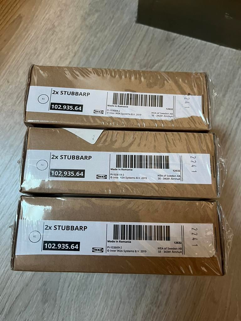 Ikea Stubbarp poten 6x wit nieuw in verpakking, Minder dan 25 mm, Overige typen, Nieuw, Ophalen of Verzenden