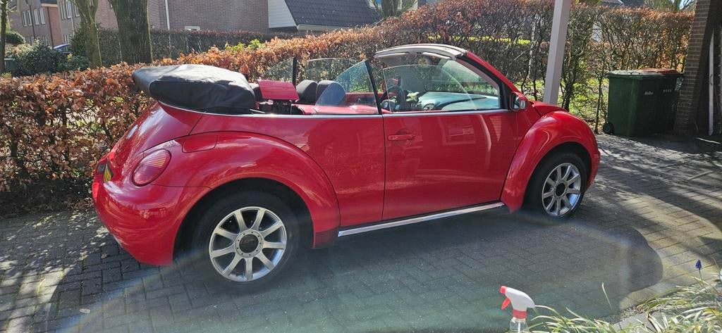 Volkswagen 2003 Rood, 74 pk, Cabriolet, 4 stoelen, Leder en Stof
