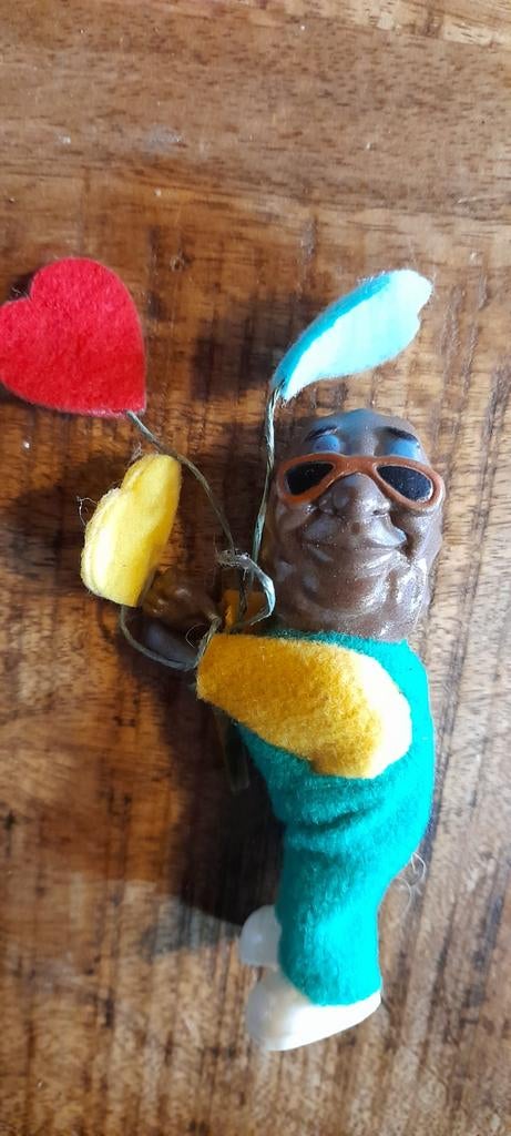 Vintage Californian raisin knijppop met hartjes en zonnebril, Ophalen of Verzenden, Gebruikt