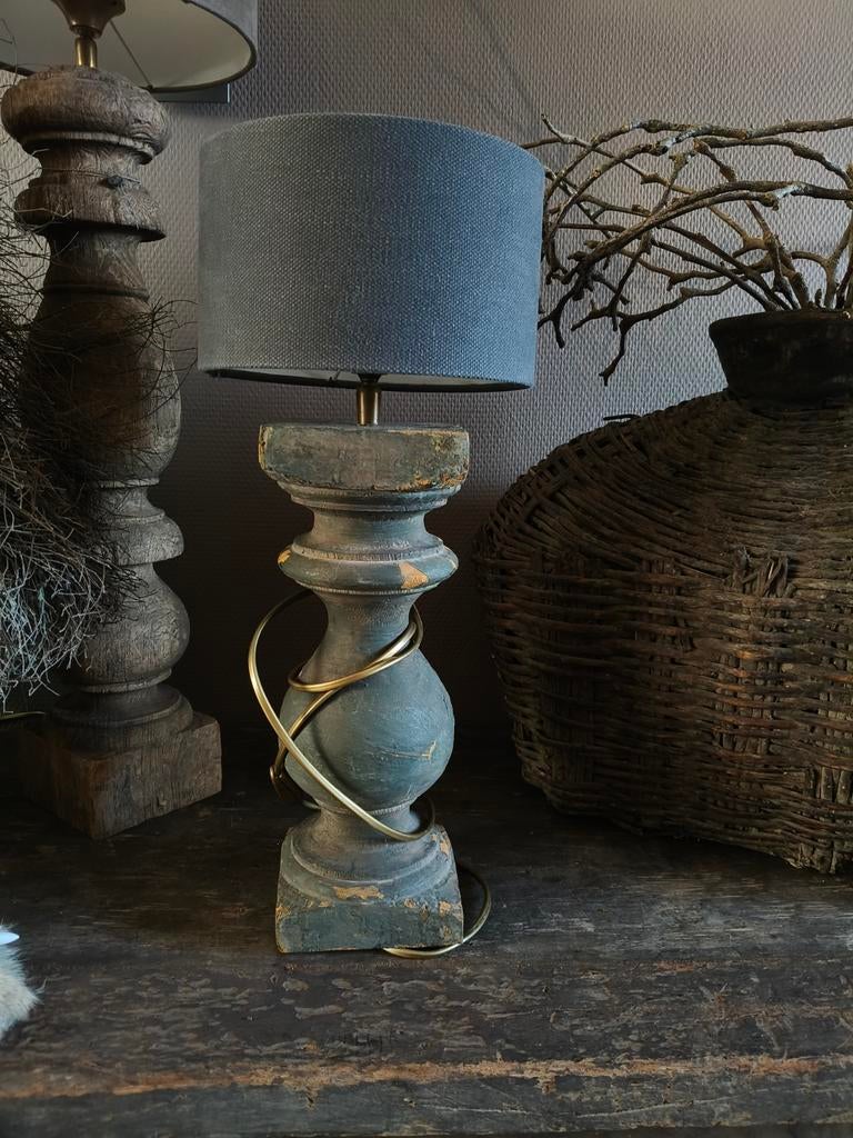 Oude baluster lamp, Ophalen of Verzenden, Minder dan 50 cm