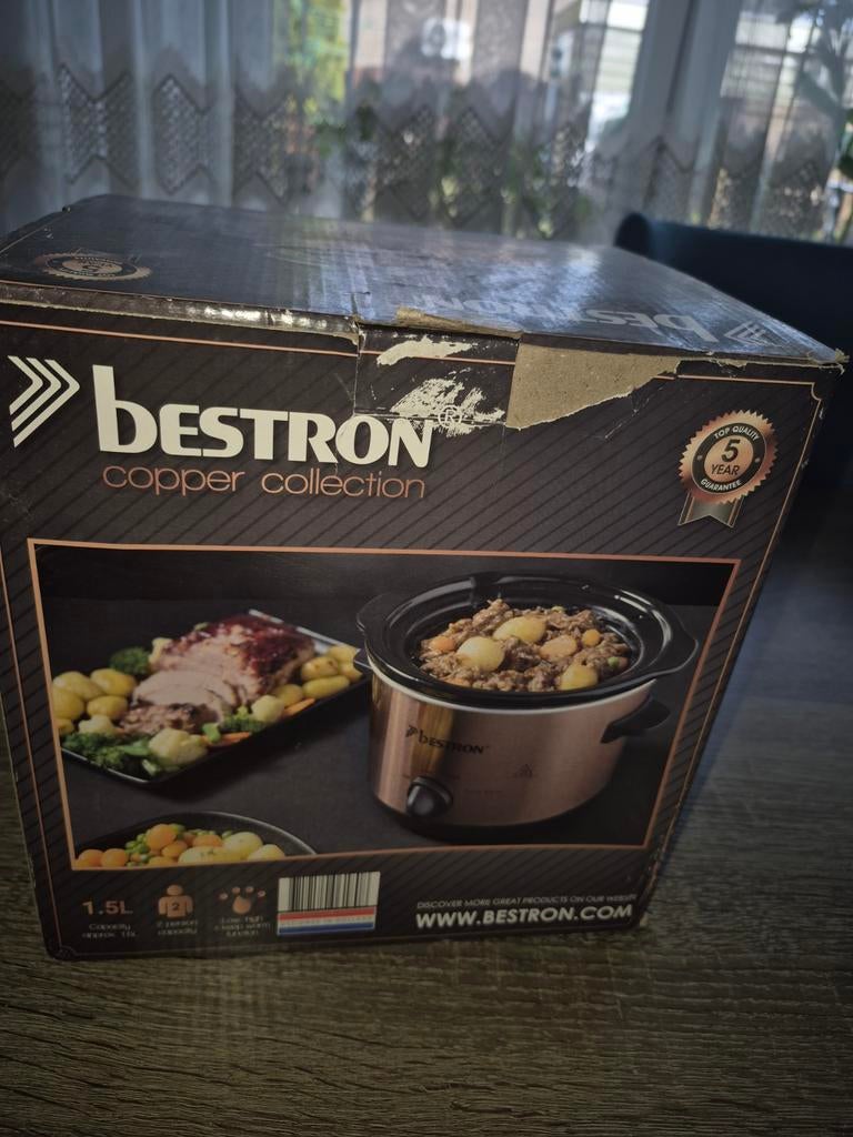 Bestron Copper Collection Slowcooker 1.5L, Ophalen of Verzenden, Nieuw