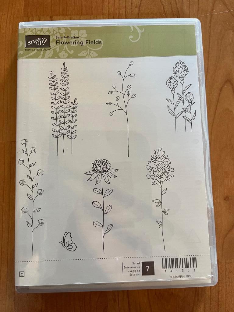 Stampin' Up! Flowering Fields, Ophalen of Verzenden, Zo goed als nieuw, EZ-mounted stempel