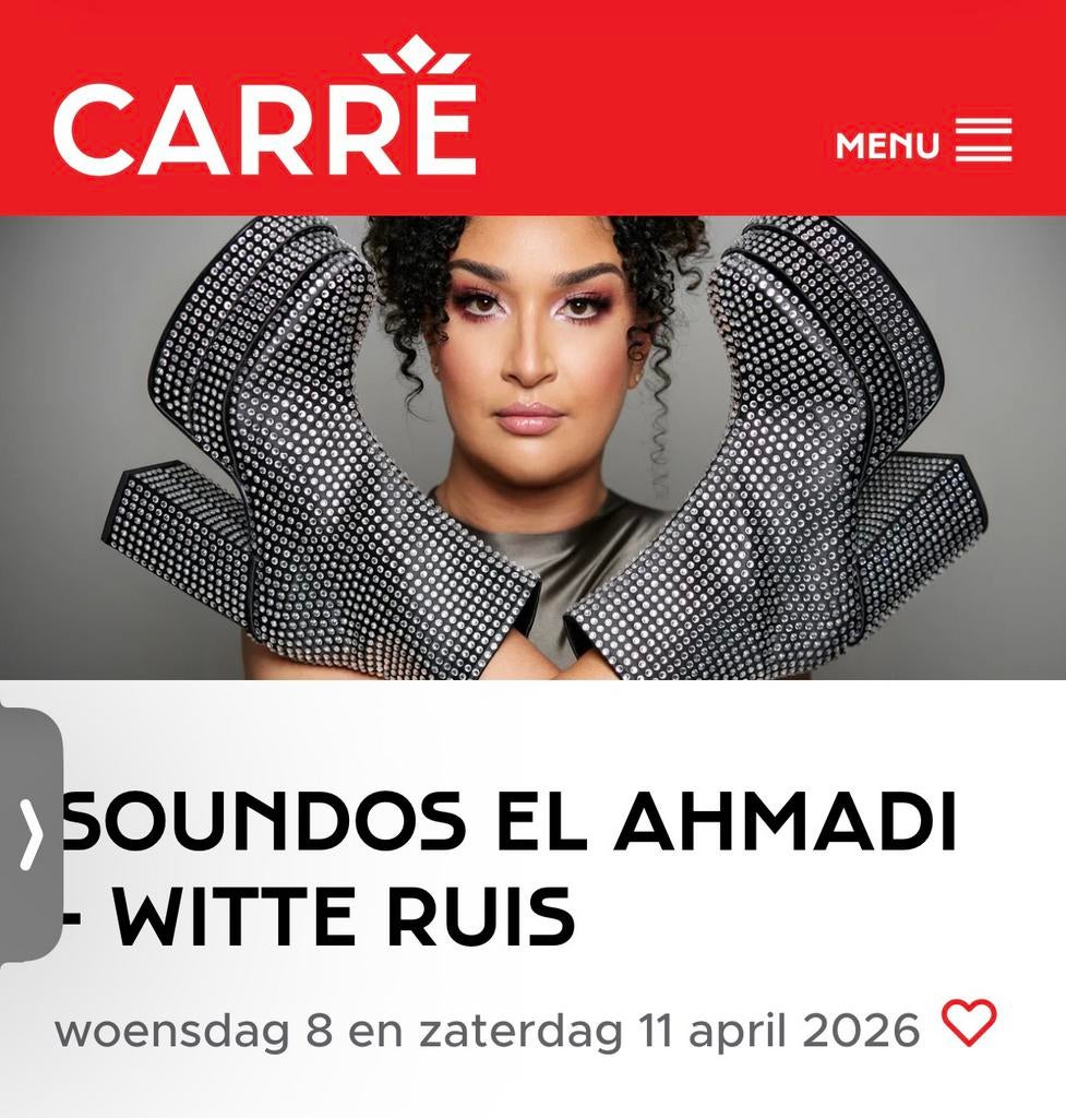 Soundos 11 april Carré - witte ruis, Tickets en Kaartjes, Evenementen en Festivals, Twee personen