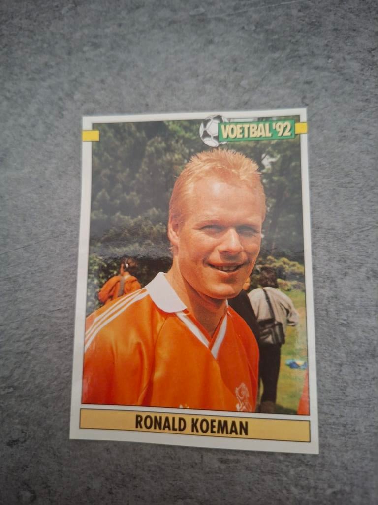 Panini sticker Voetbal 92. Speler Ronald Koeman Nederland., Verzenden, Zo goed als nieuw, Sticker