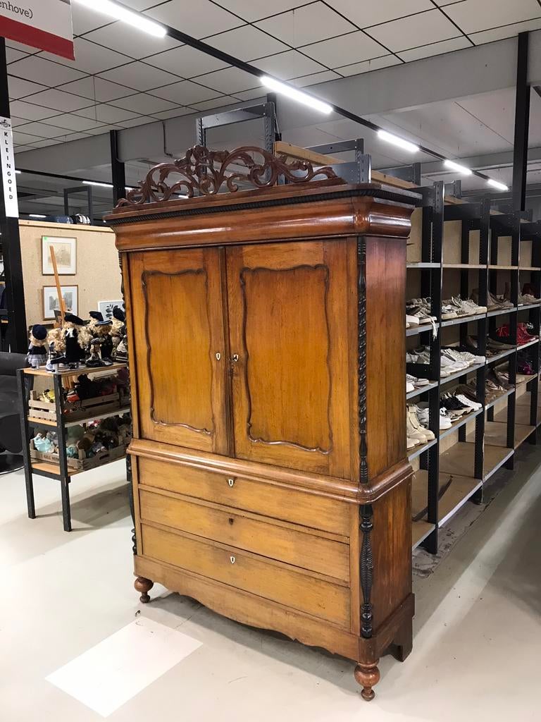 Antiek Hollands Eiken Kabinet 1850, Ophalen of Verzenden