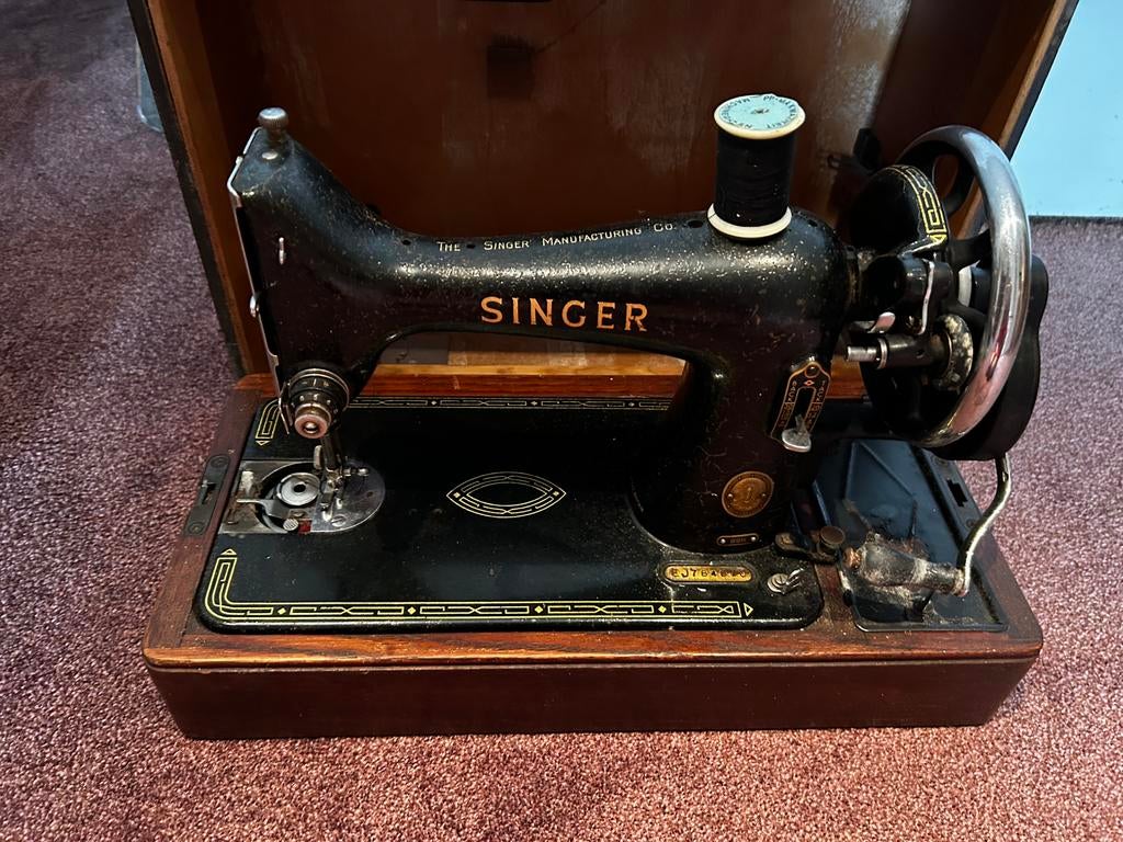Antieke Singer naaimachine, Antiek en Kunst, Antiek | Naaimachines, Ophalen of Verzenden