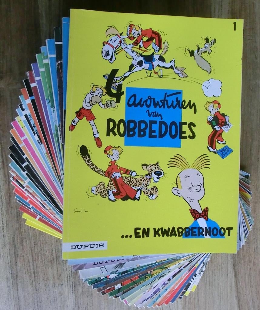 29 stripboeken uit de reeks van Robbedoes en Kwabbernoot, Meerdere stripboeken, Ophalen of Verzenden, Gelezen