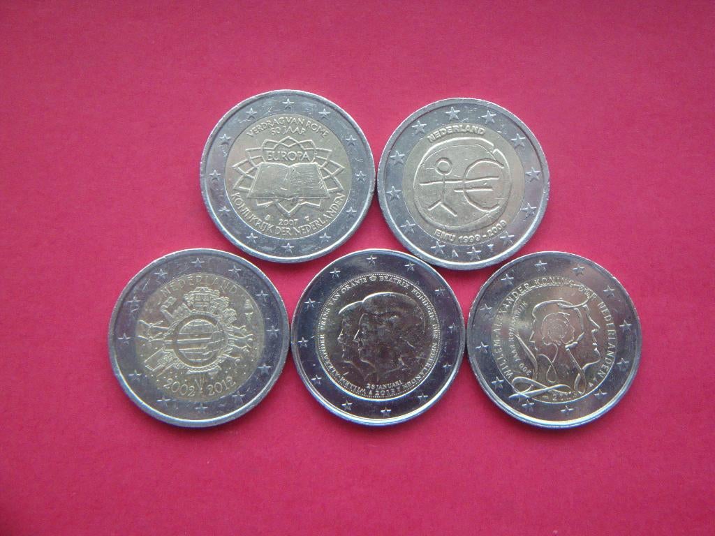 Nederland setje 2 Euromunten 2007 / 2013., Verzenden, Nederland, Munten