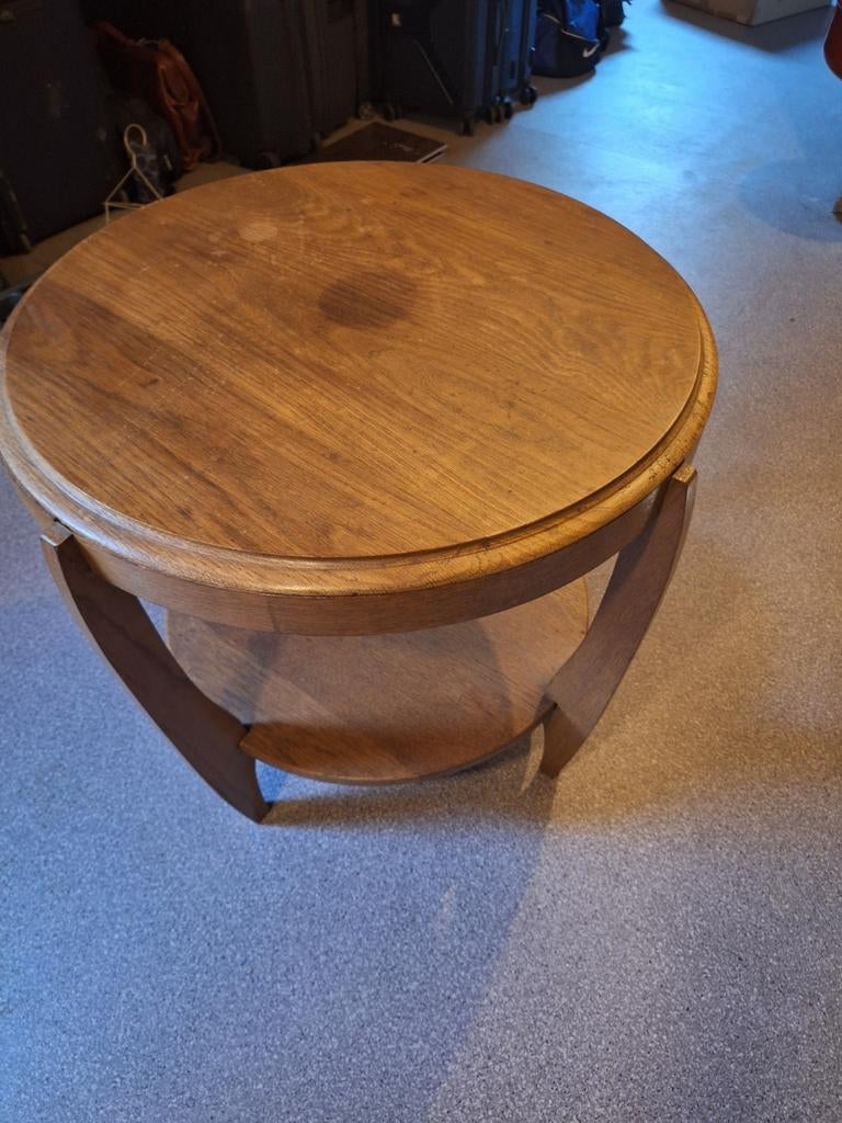 Salontafel, Art deco periode, Huis en Inrichting, Tafels | Salontafels, Gebruikt, 50 tot 100 cm, 50 tot 75 cm, Rond
