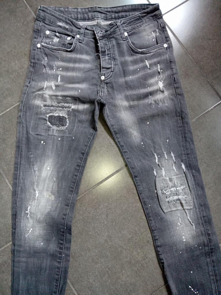 Dsquared2 Jeans Maat 176 - Stoere Zwarte Broek, Kinderen en Baby's, Broek, Gebruikt, Dsquared2, Ophalen of Verzenden