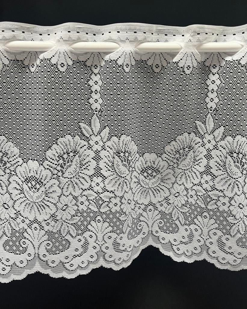 Valletje wit met bloemen 38cm hoog, Ophalen of Verzenden, Zo goed als nieuw, Wit, Minder dan 100 cm