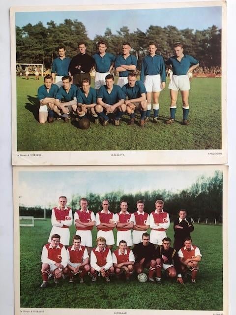 Voetbalplaten ESSO 1958 1959  MVV  Alkmaar AGOVV HAARLEM, Verzamelen, Ophalen of Verzenden, Gebruikt, Overige binnenlandse clubs
