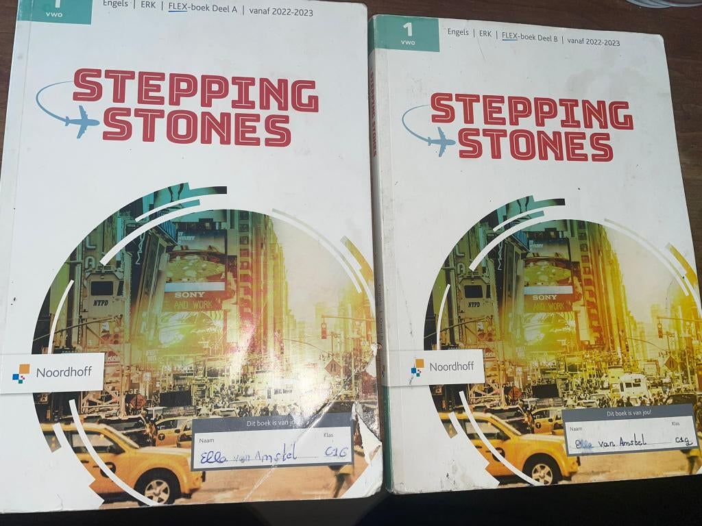 Stepping stones Engels 1 vwo flex boek deel A ingevuld, Boeken, Schoolboeken, Verzenden, Gelezen, VWO, Engels