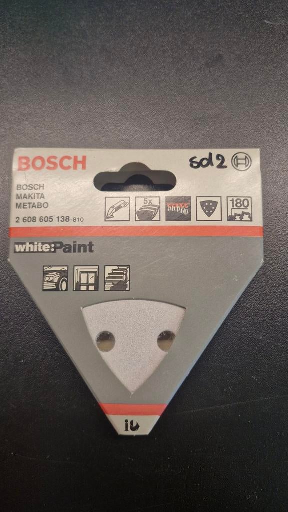 Bosch Schuurdriehoek White Paint - Nieuw, Ophalen of Verzenden