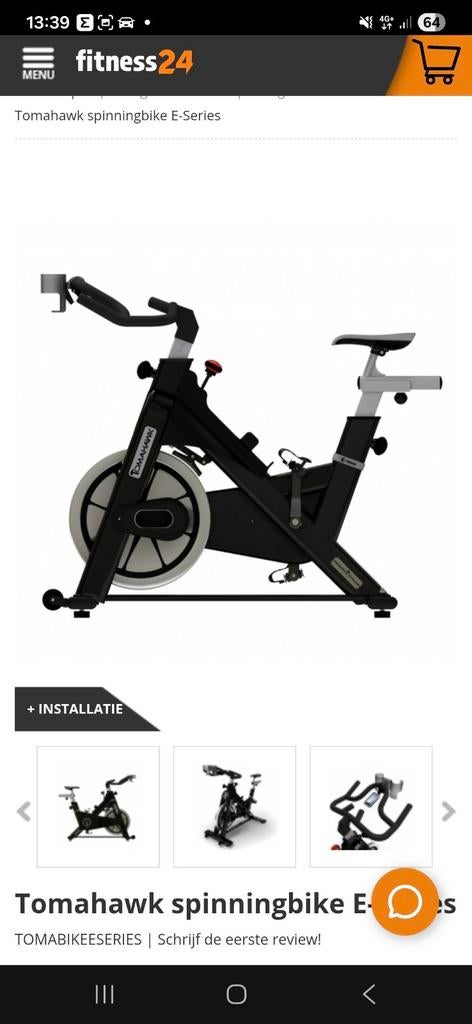 Tomahawk hometrainer, spinningbike, vliegwiel, Ophalen of Verzenden, Zo goed als nieuw, Hometrainer