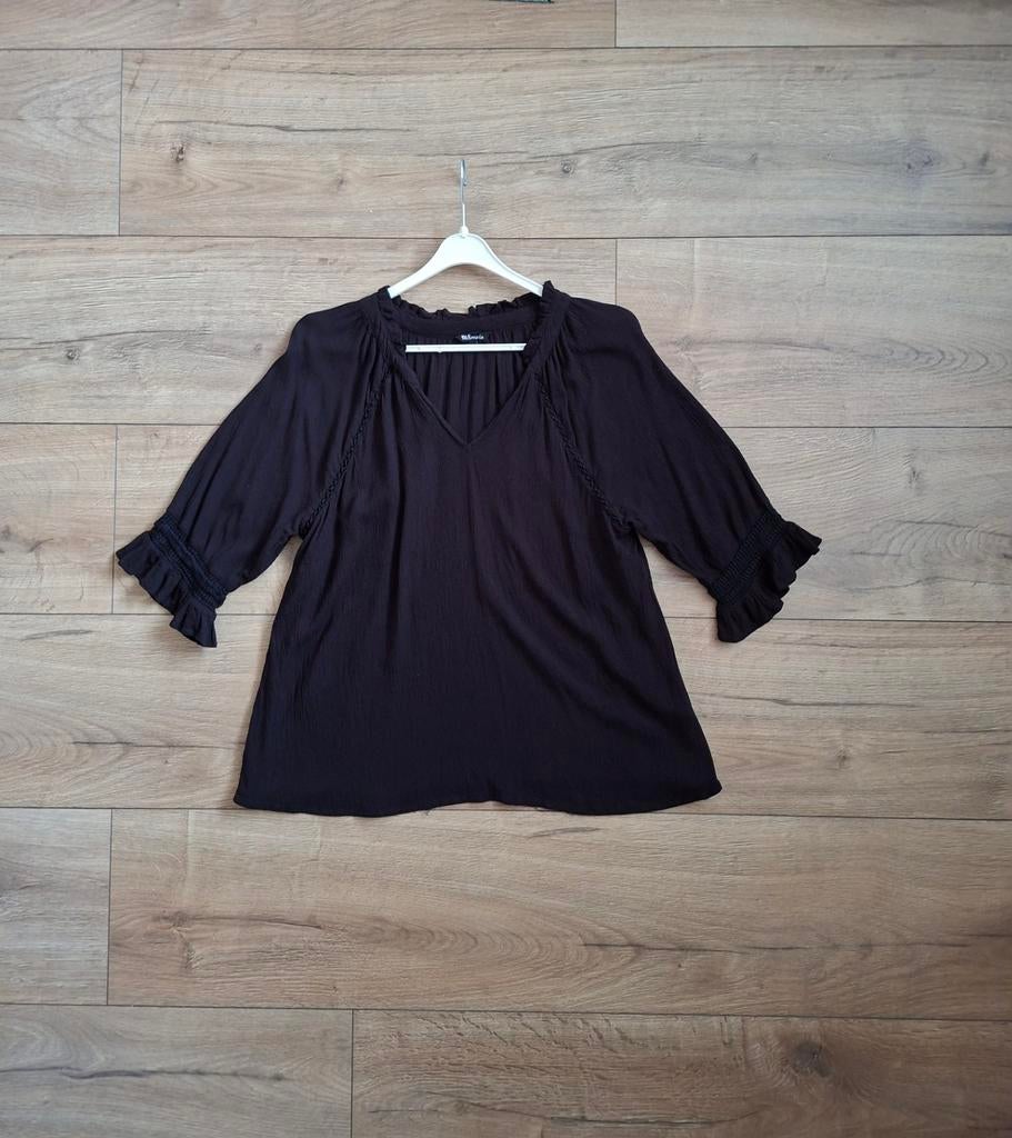 M&S viscose top maat 40, Kleding | Dames, Maat 38/40 (M), Zwart, Ophalen of Verzenden, MS Mode
