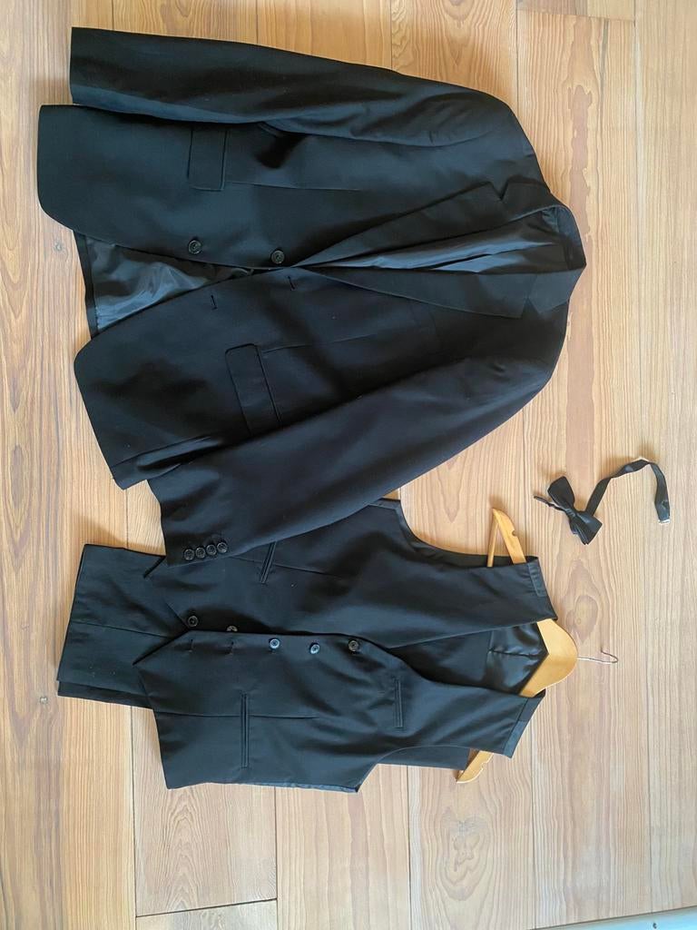 Smoking zwart kostuum pak, Ophalen of Verzenden, Zo goed als nieuw, Zwart, Lang