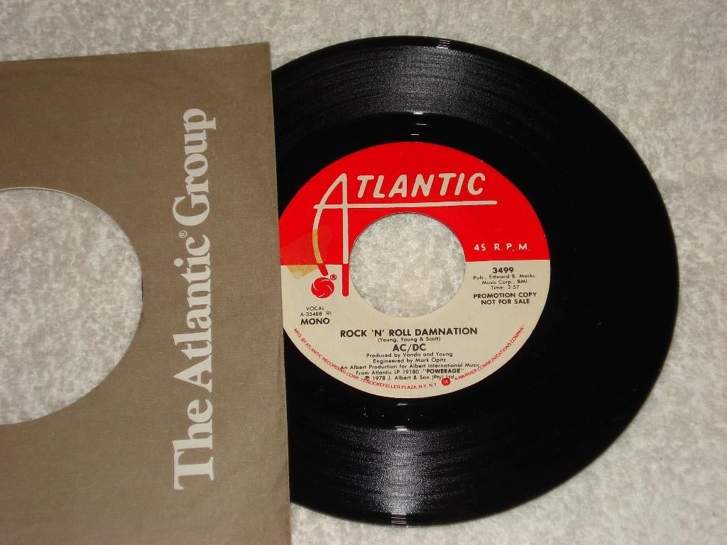 AC DC  ACDC    PROMO  Rock & Roll Damnation  USA   Orgineel, Cd's en Dvd's, Vinyl Singles, Ophalen of Verzenden, Zo goed als nieuw