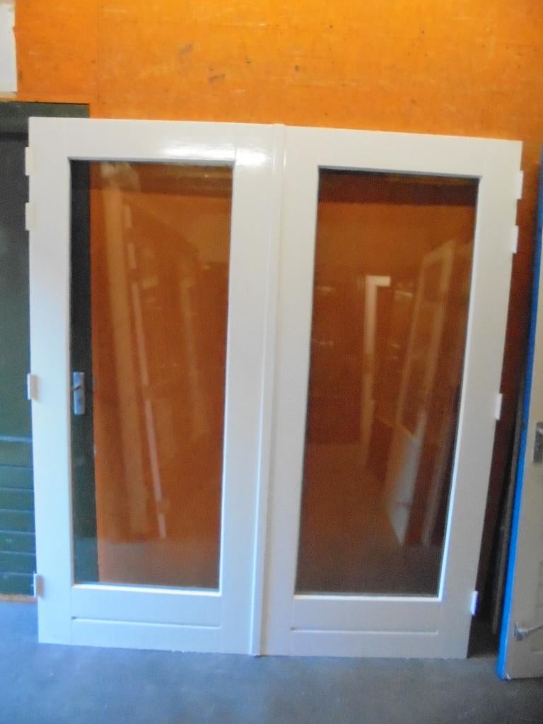 Openslaande tuindeuren dubbelglas, 182 x 211,5 (nr. MM140A), Ophalen, 120 cm of meer, 200 tot 215 cm, Glas